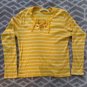 Tommy Hilfiger striped lace up shirt